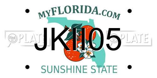 JKII05 Florida License Plate