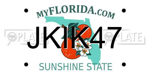 JKIK47 Florida License Plate