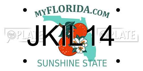 JKIL14 Florida License Plate