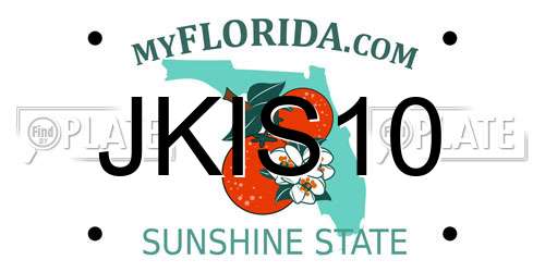 JKIS10 Florida License Plate