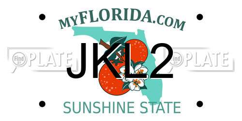 JKL2 Florida License Plate