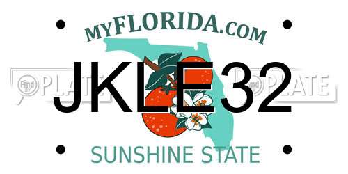 JKLE32 Florida License Plate