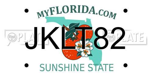 JKLT82 Florida License Plate