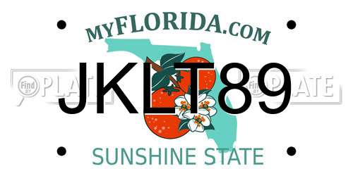 JKLT89 Florida License Plate