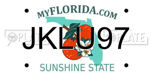 JKLU97 Florida License Plate
