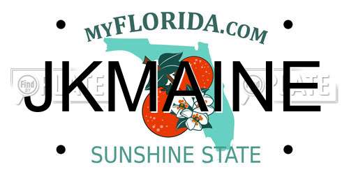 JKMAINE Florida License Plate