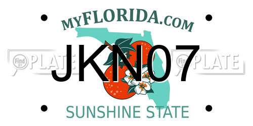 JKN07 Florida License Plate