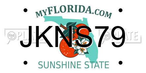 JKNS79 Florida License Plate