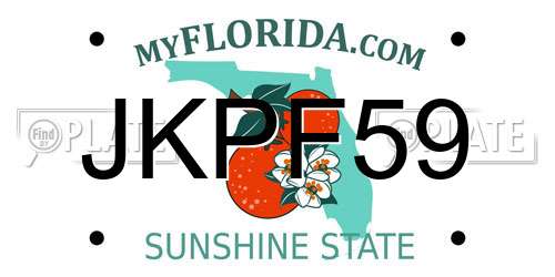 JKPF59 Florida License Plate