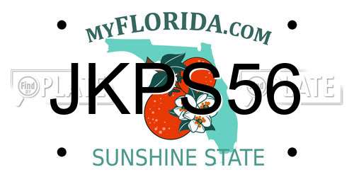 JKPS56 Florida License Plate