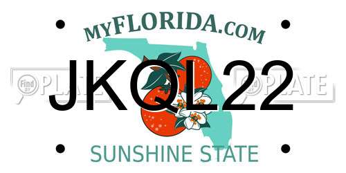 JKQL22 Florida License Plate