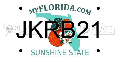 JKRB21 Florida License Plate