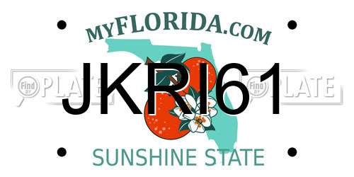 JKRI61 Florida License Plate