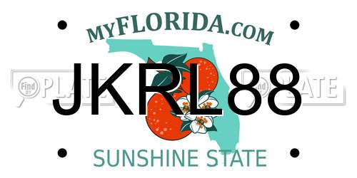 JKRL88 Florida License Plate
