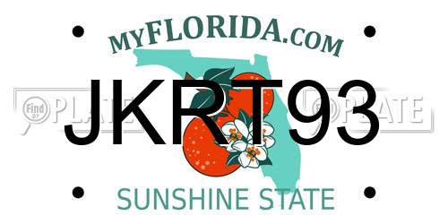 JKRT93 Florida License Plate
