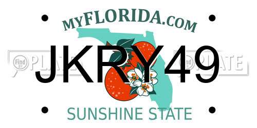 JKRY49 Florida License Plate