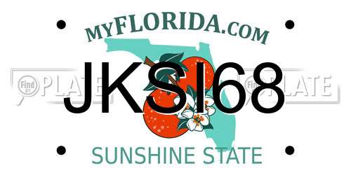 JKSI68 Florida License Plate