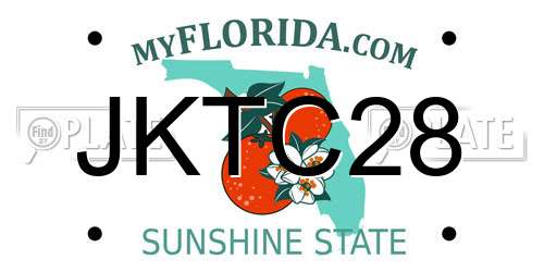JKTC28 Florida License Plate