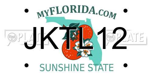 JKTL12 Florida License Plate