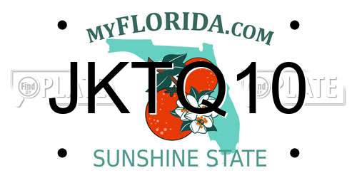 JKTQ10 Florida License Plate