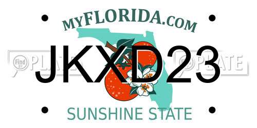 JKXD23 Florida License Plate