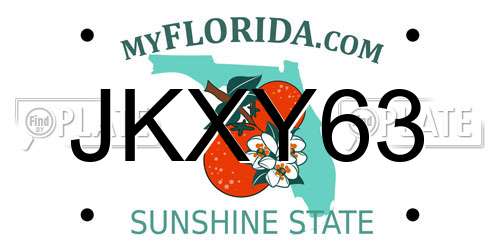 JKXY63 Florida License Plate