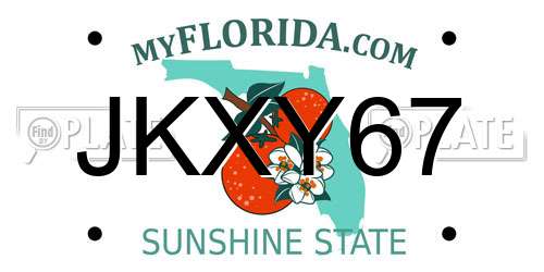 JKXY67 Florida License Plate