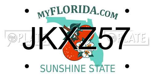 JKXZ57 Florida License Plate