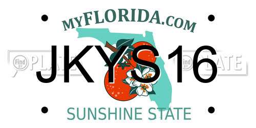 JKYS16 Florida License Plate