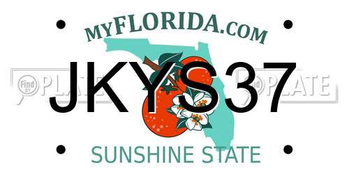 JKYS37 Florida License Plate