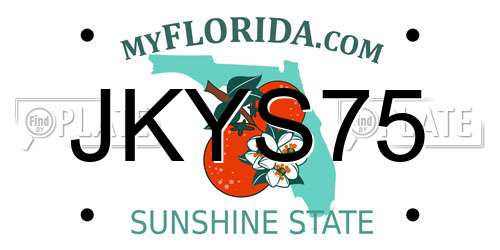 JKYS75 Florida License Plate