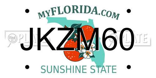 JKZM60 Florida License Plate