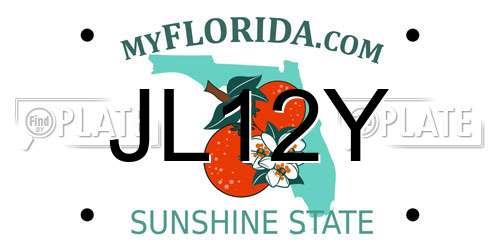 JL12Y Florida License Plate