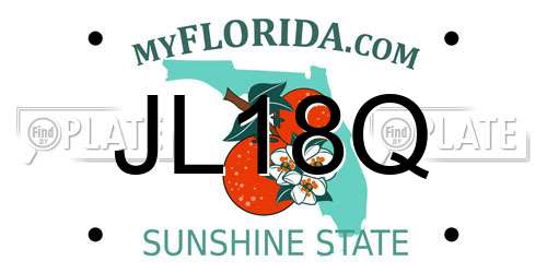 JL18Q Florida License Plate