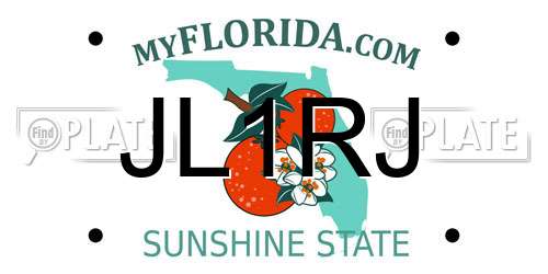 JL1RJ Florida License Plate