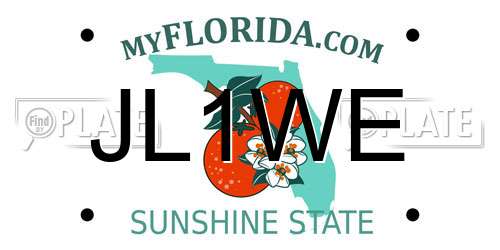 JL1WE Florida License Plate
