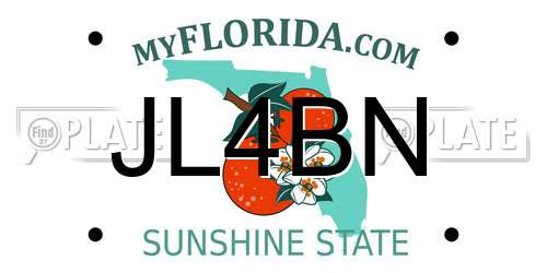 JL4BN Florida License Plate
