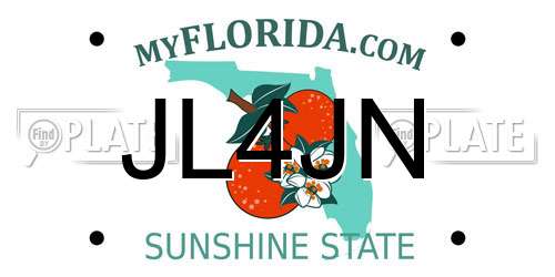 JL4JN Florida License Plate