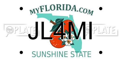 JL4MI Florida License Plate