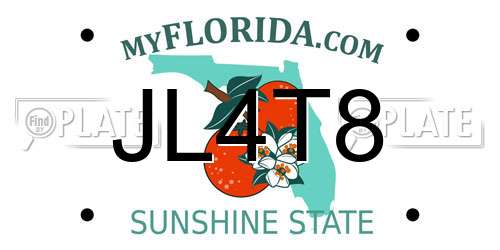 JL4T8 Florida License Plate