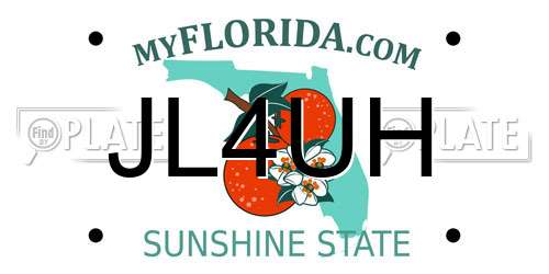 JL4UH Florida License Plate