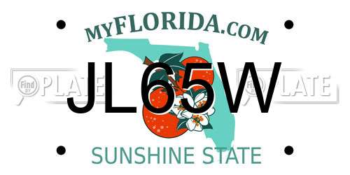 JL65W Florida License Plate
