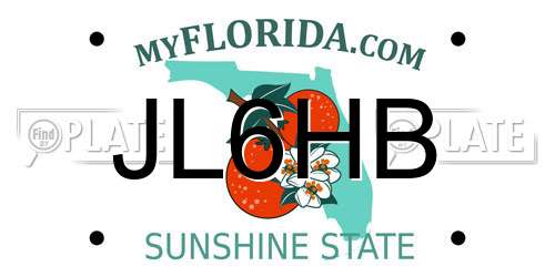 JL6HB Florida License Plate