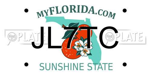 JL7TC Florida License Plate