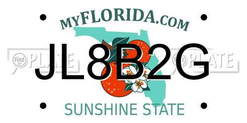 JL8B2G Florida License Plate