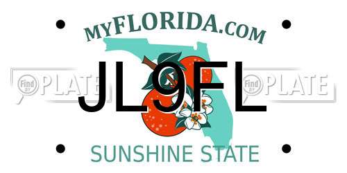 JL9FL Florida License Plate