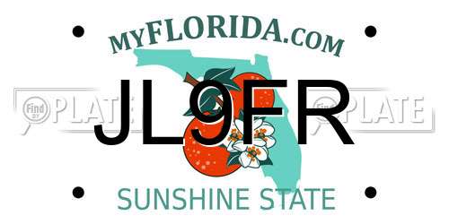 JL9FR Florida License Plate