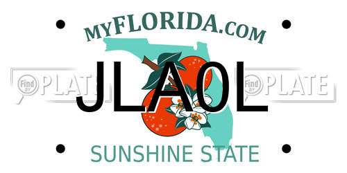JLA0L Florida License Plate