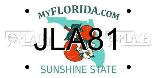 JLA81 Florida License Plate