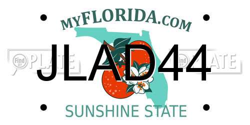 JLAD44 Florida License Plate
